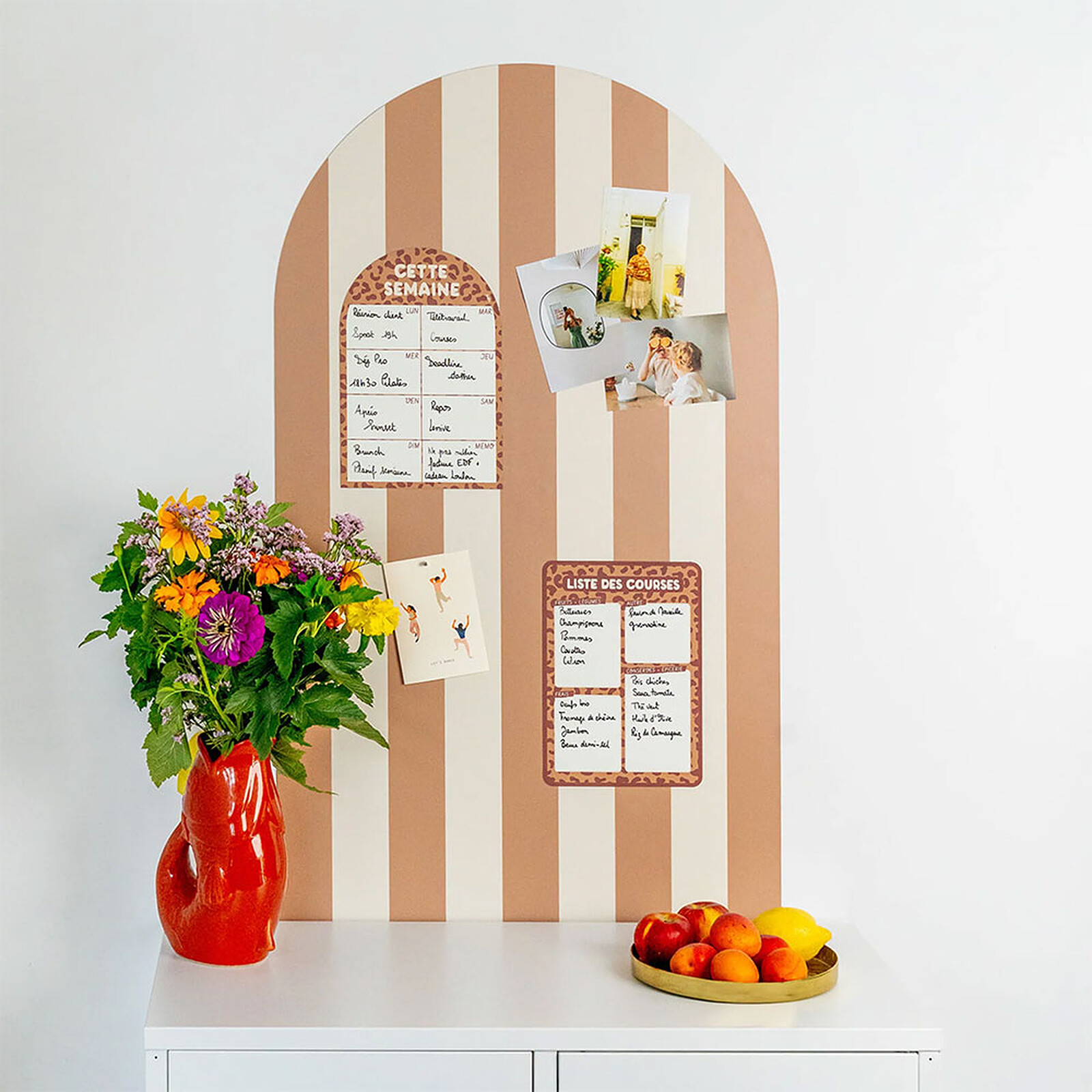 Avis Tableau Magnétique Arche Rayée - Camel Beige
