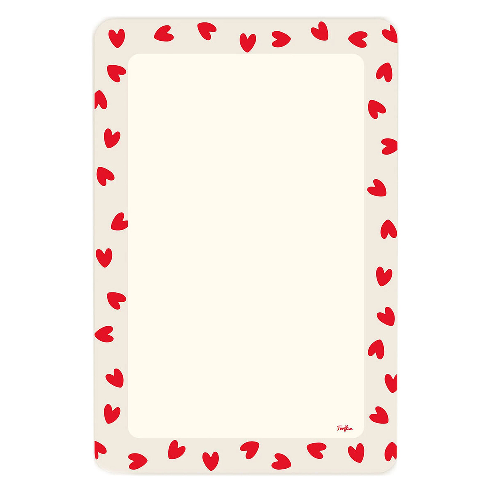 Ardoise Magnétique Rectangle - Coeur Rouge Ferflex