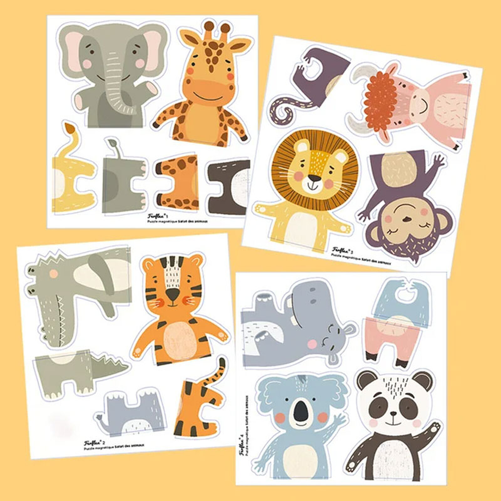 Puzzle Magnétique - Safari des Animaux Ferflex