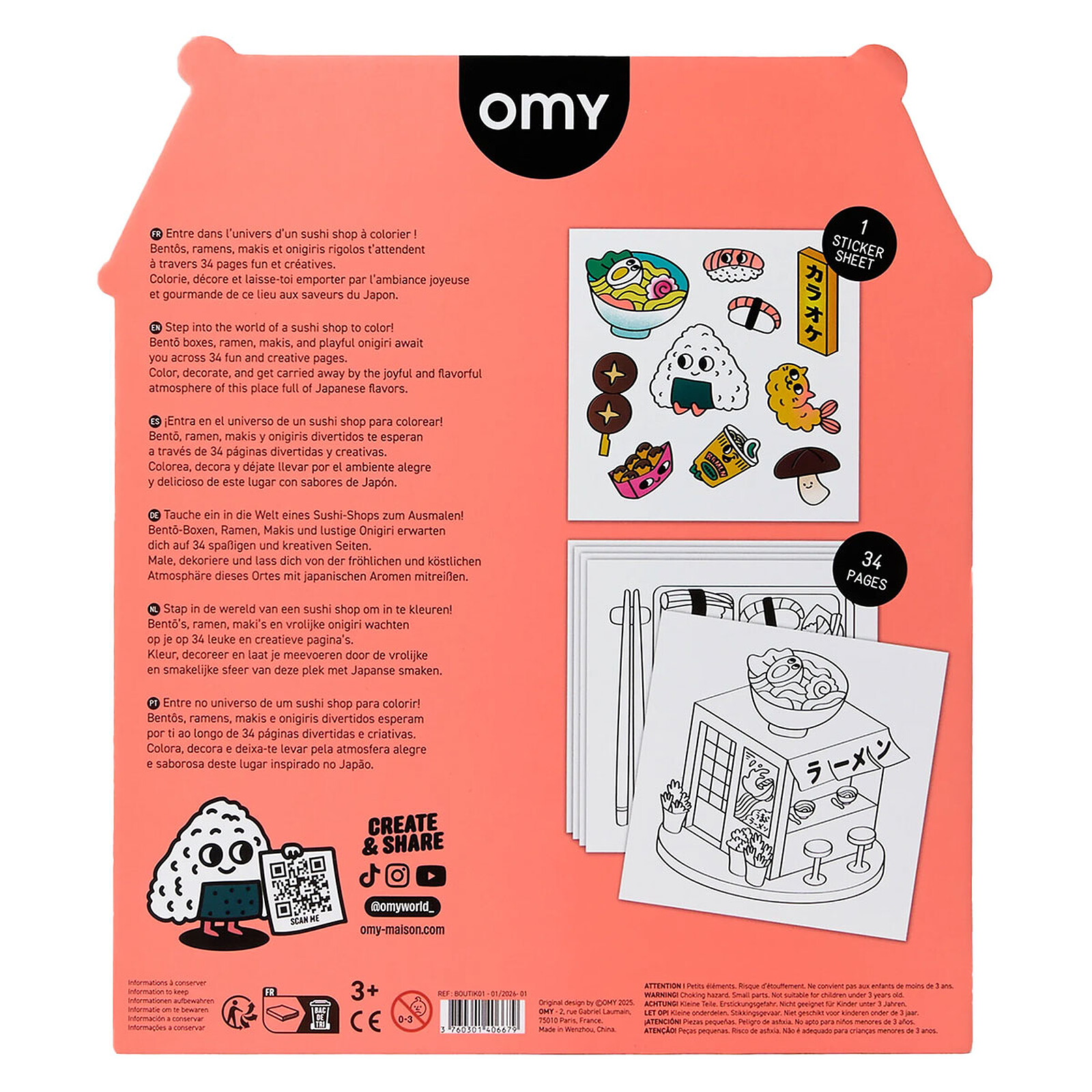 Achat Livre de Coloriage Coloring Boutique - Sushi Shop