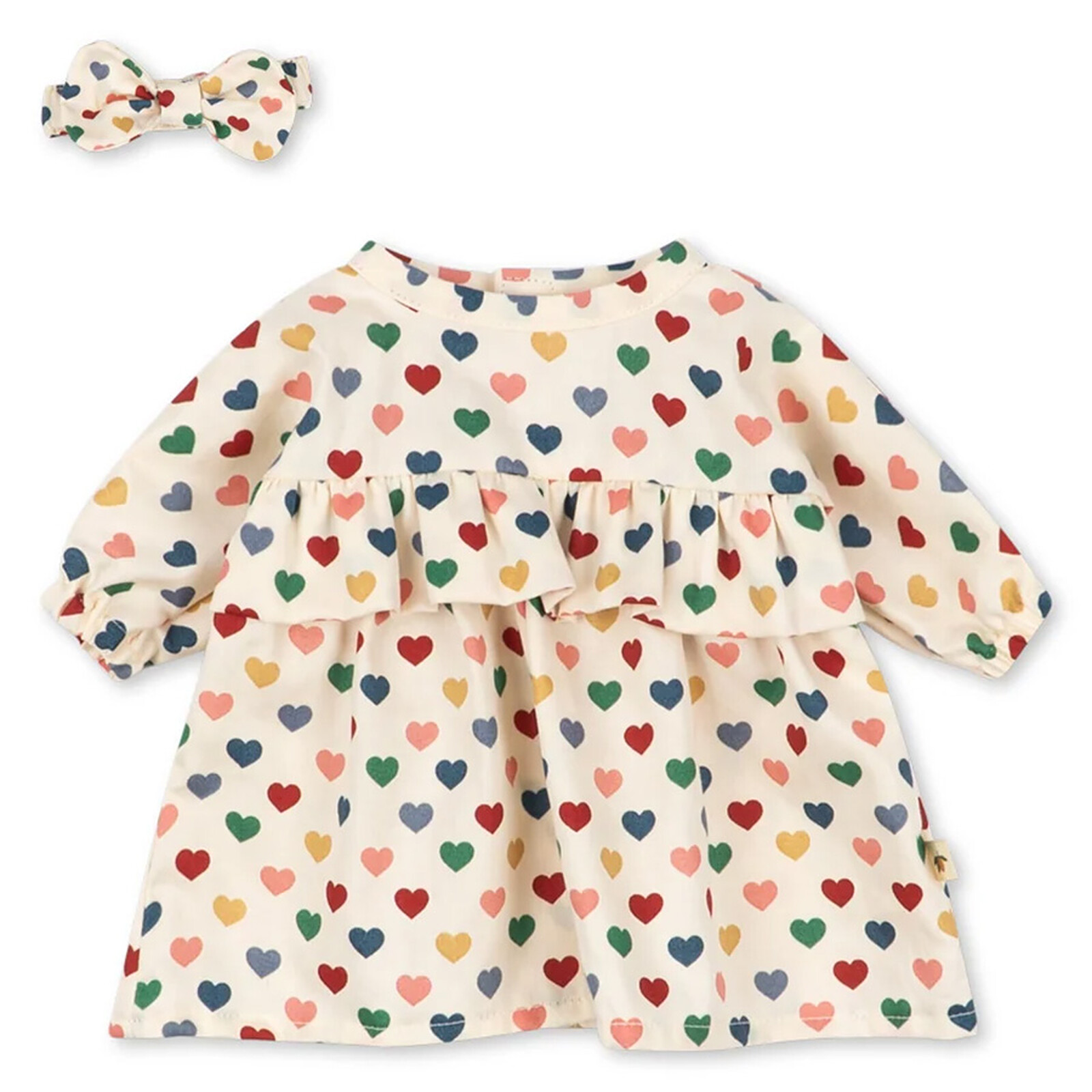 Robe pour Poupée - Coeur Coloré Konges Sløjd