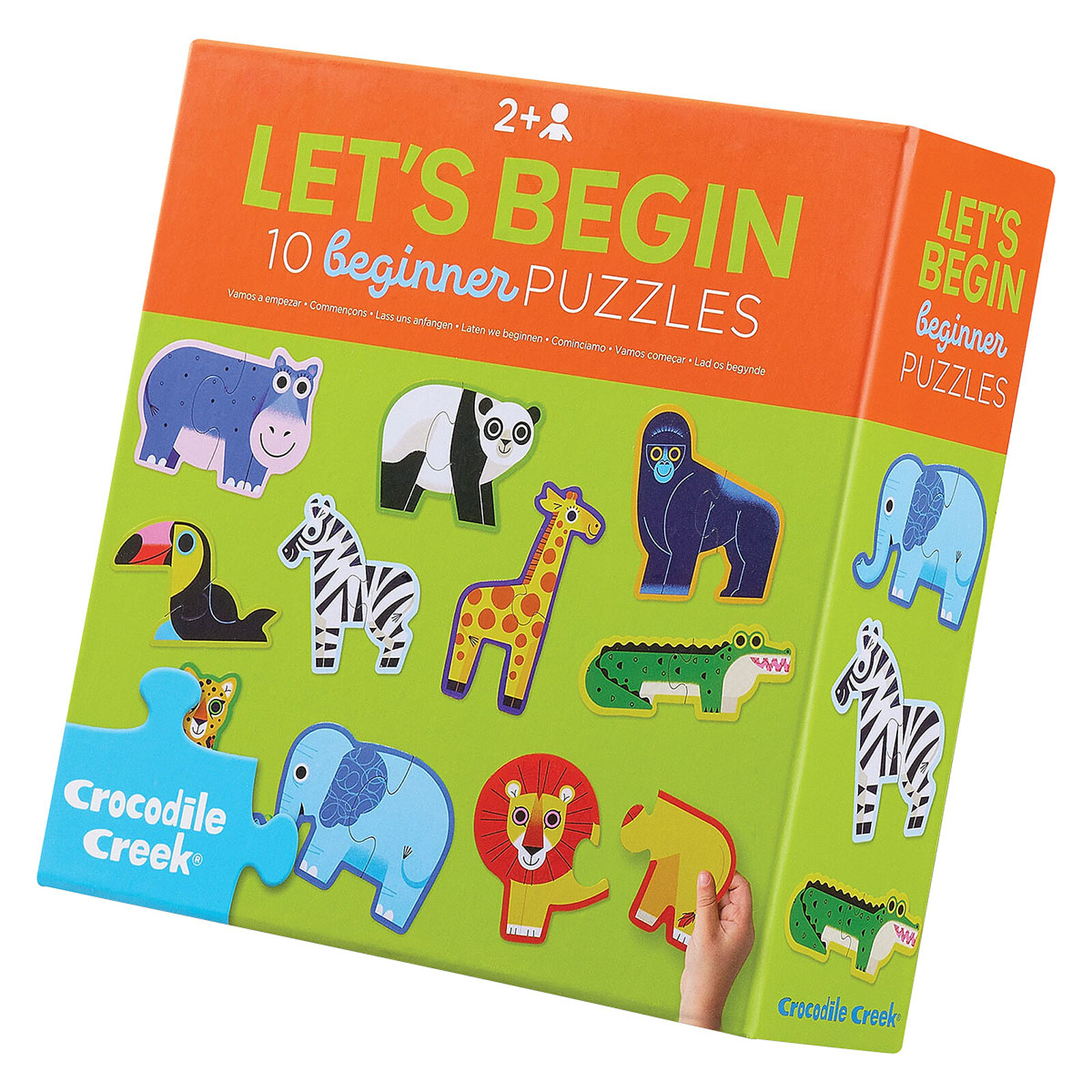 Lot de 10 Puzzles Let's Beggin 2 Pièces - Jungle Crocodile Creek