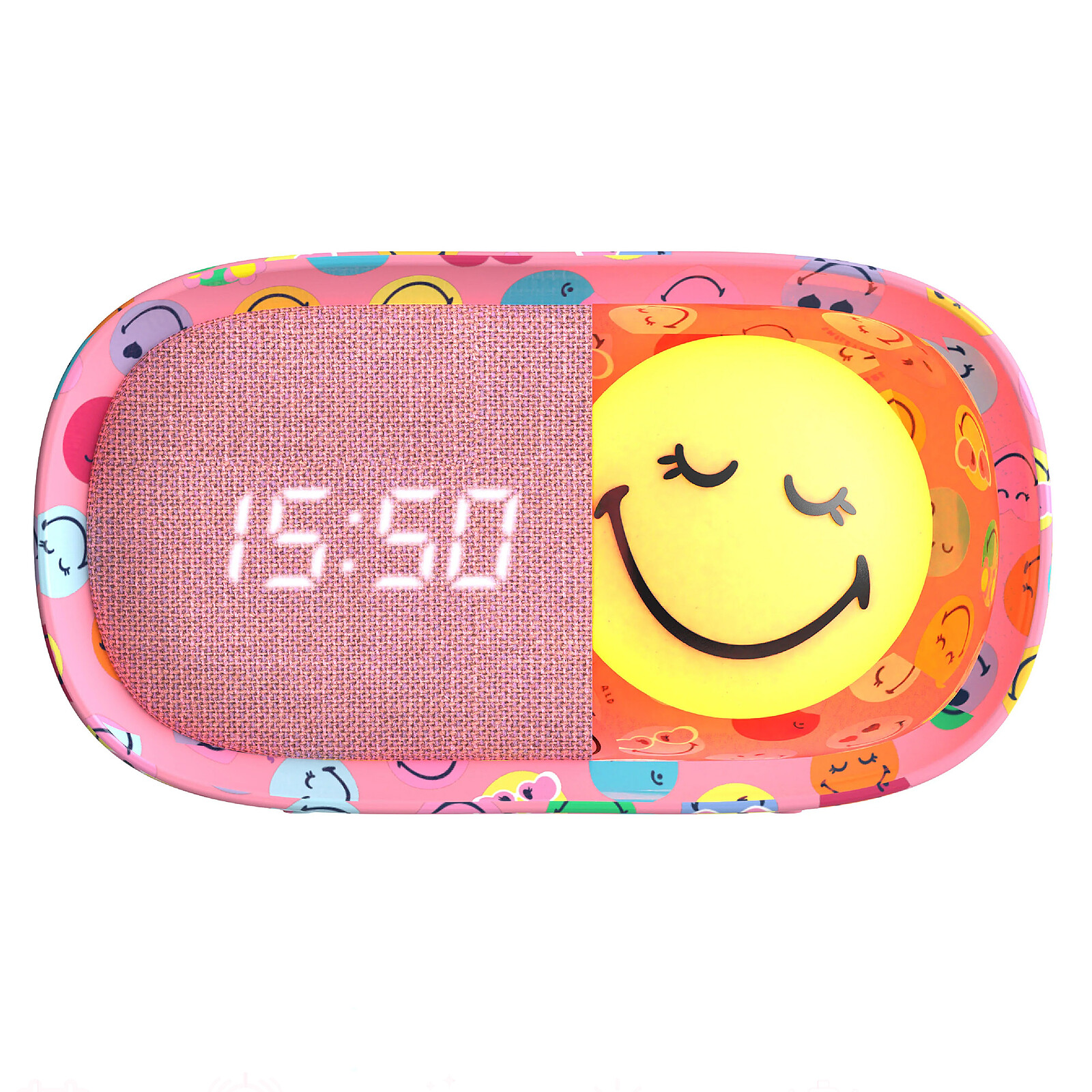 Réveil Veilleuse Dreamy Smiley World - Rose MOB