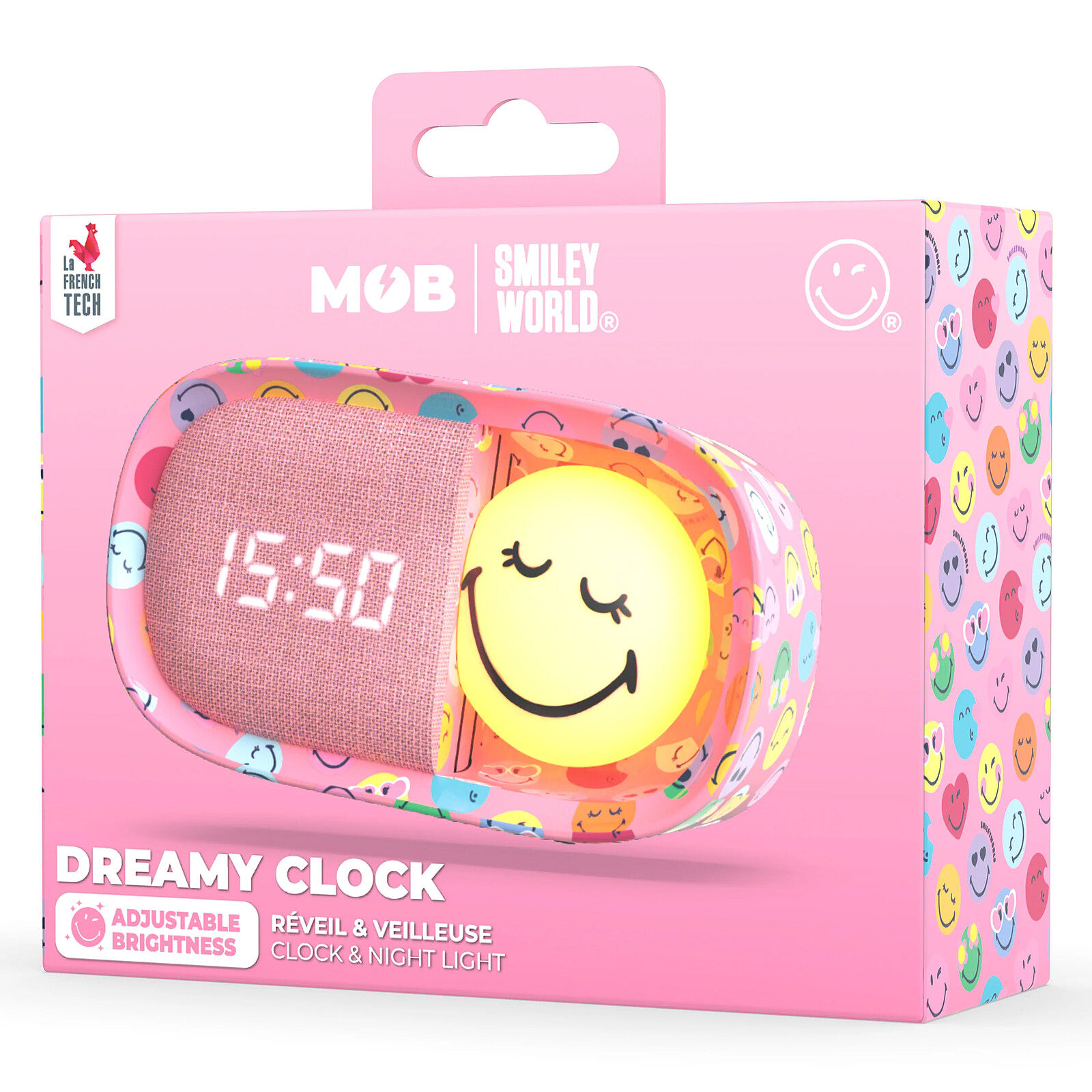 Avis Réveil Veilleuse Dreamy Smiley World - Rose