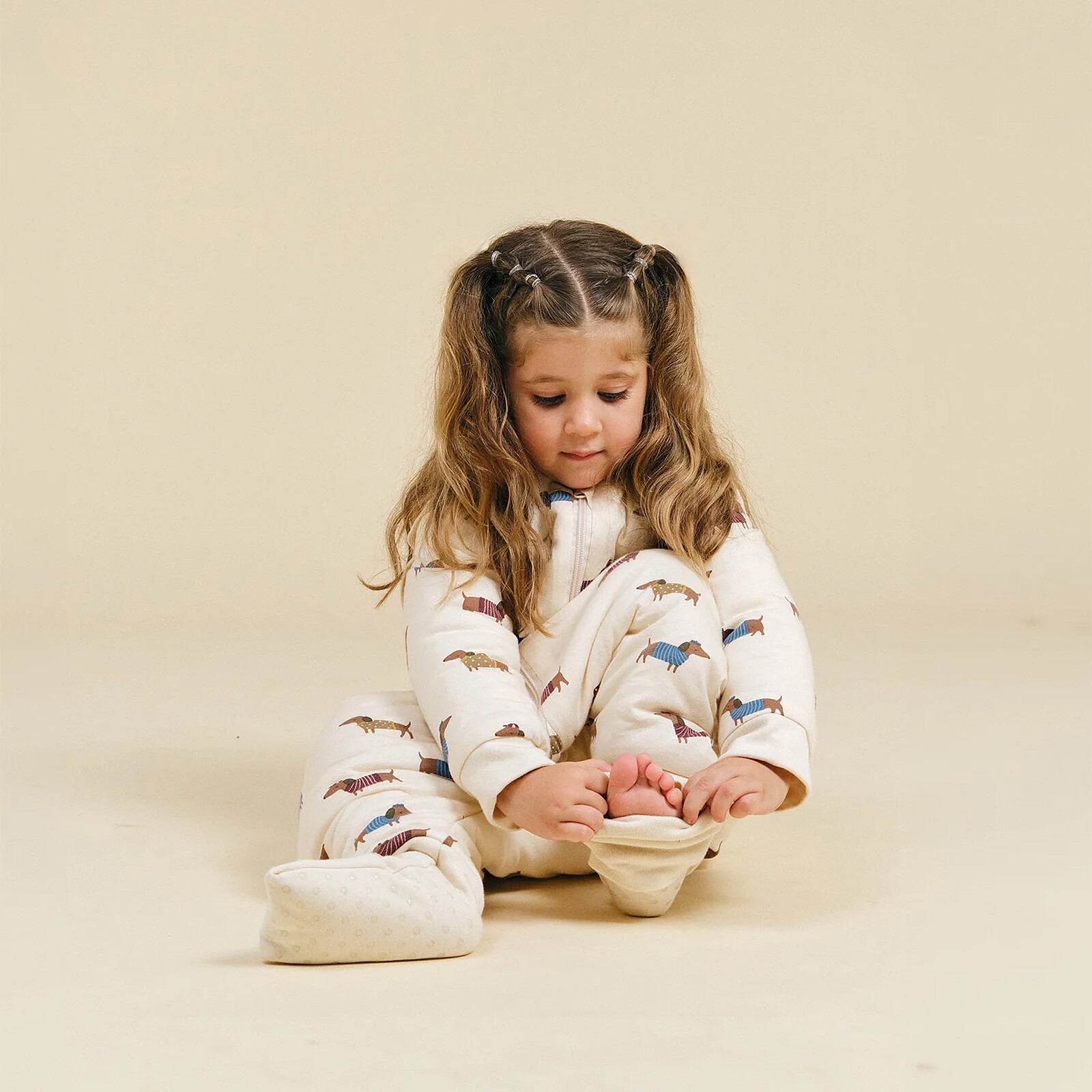 Gigoteuse Hiver avec Manches Amovibles et Pieds Antidérapants Fancy Teckel - 12 Mois molis&co