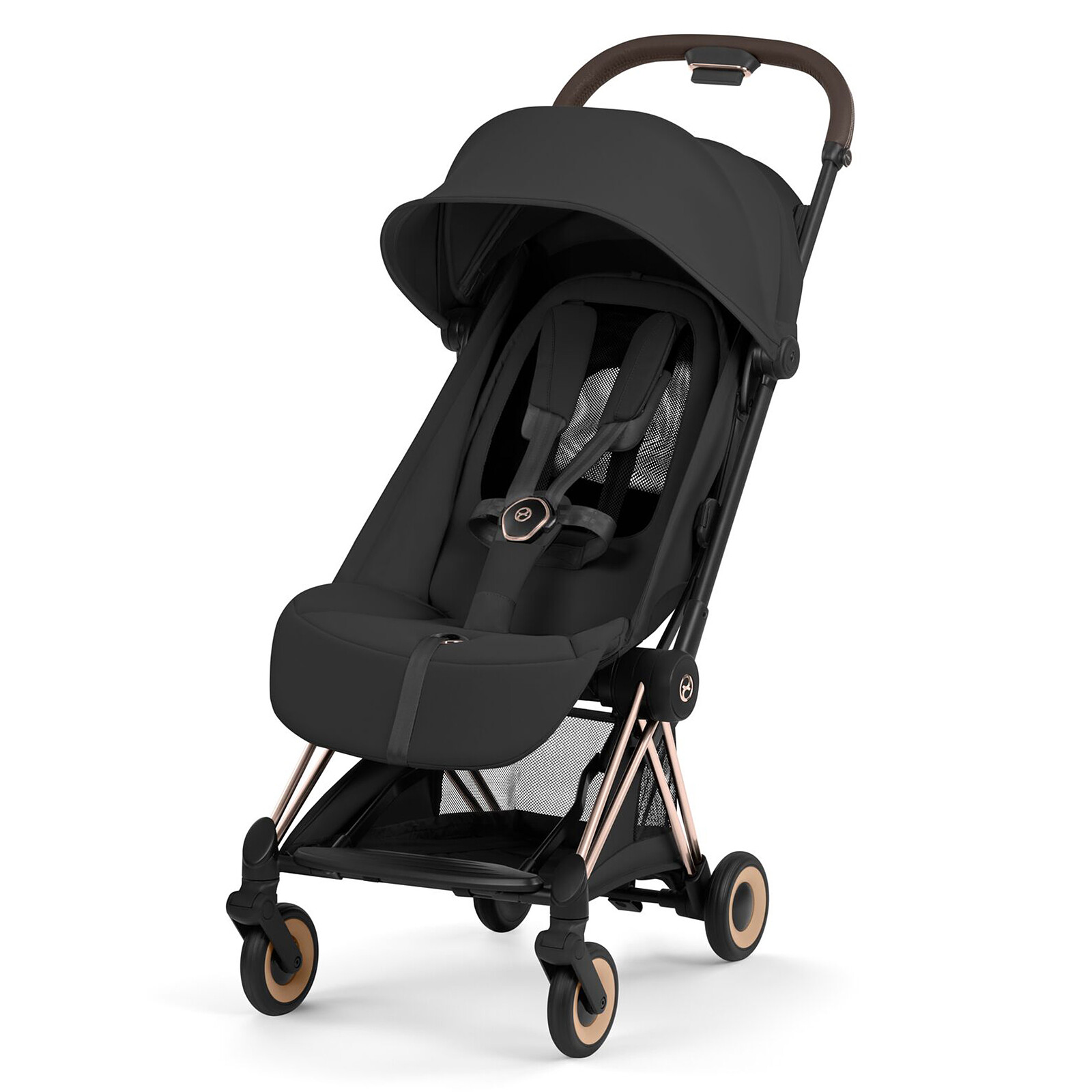 Poussette Ultra-compacte Coyä Style Châssis Champagne Gold - Sepia Black Cybex