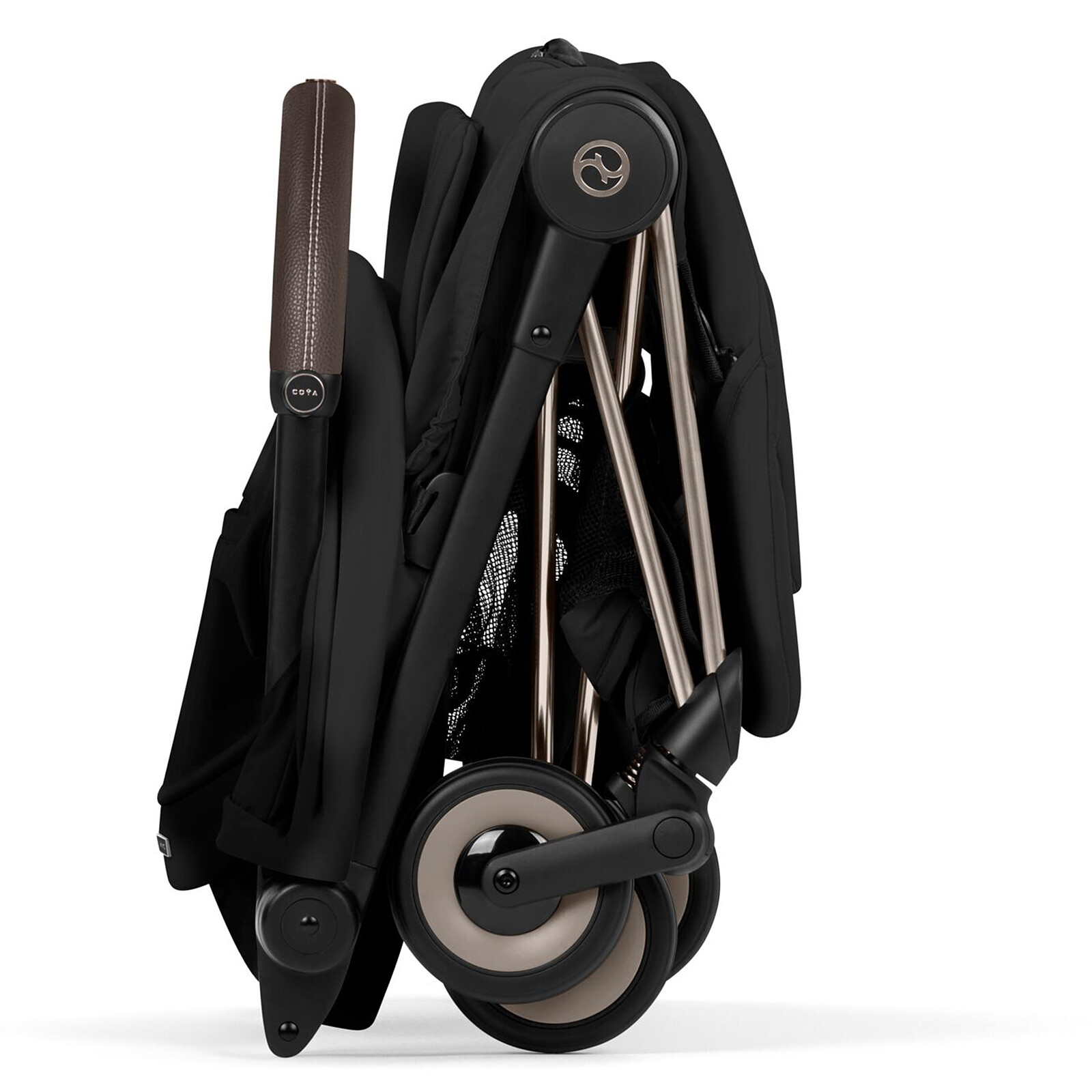 Achat Poussette Ultra-compacte Coyä Style Châssis Champagne Gold - Sepia Black