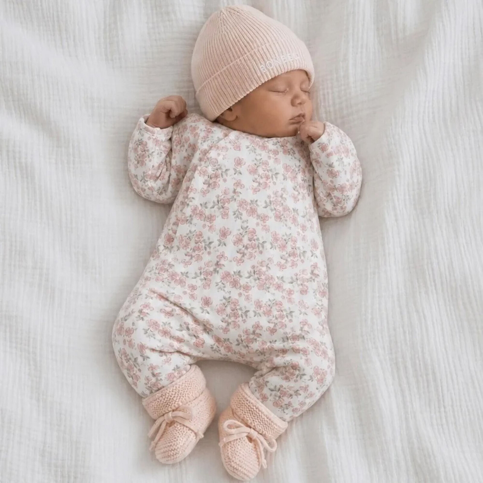 Pyjama Bébé Velours Sweet Poppy - 3 Mois Bonjour Little