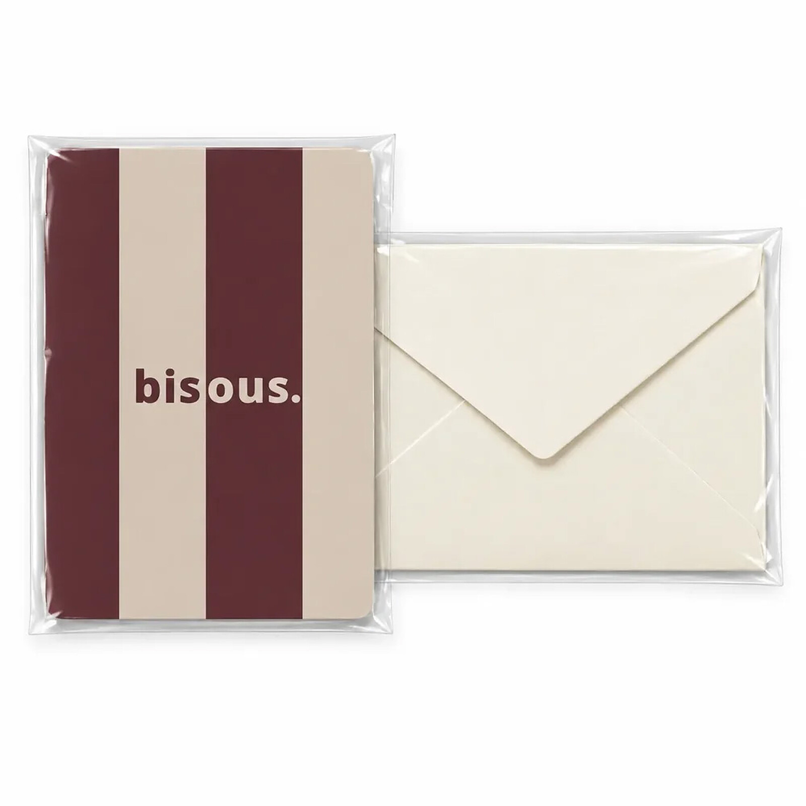Carte Bisous Rayures Bonjour Little