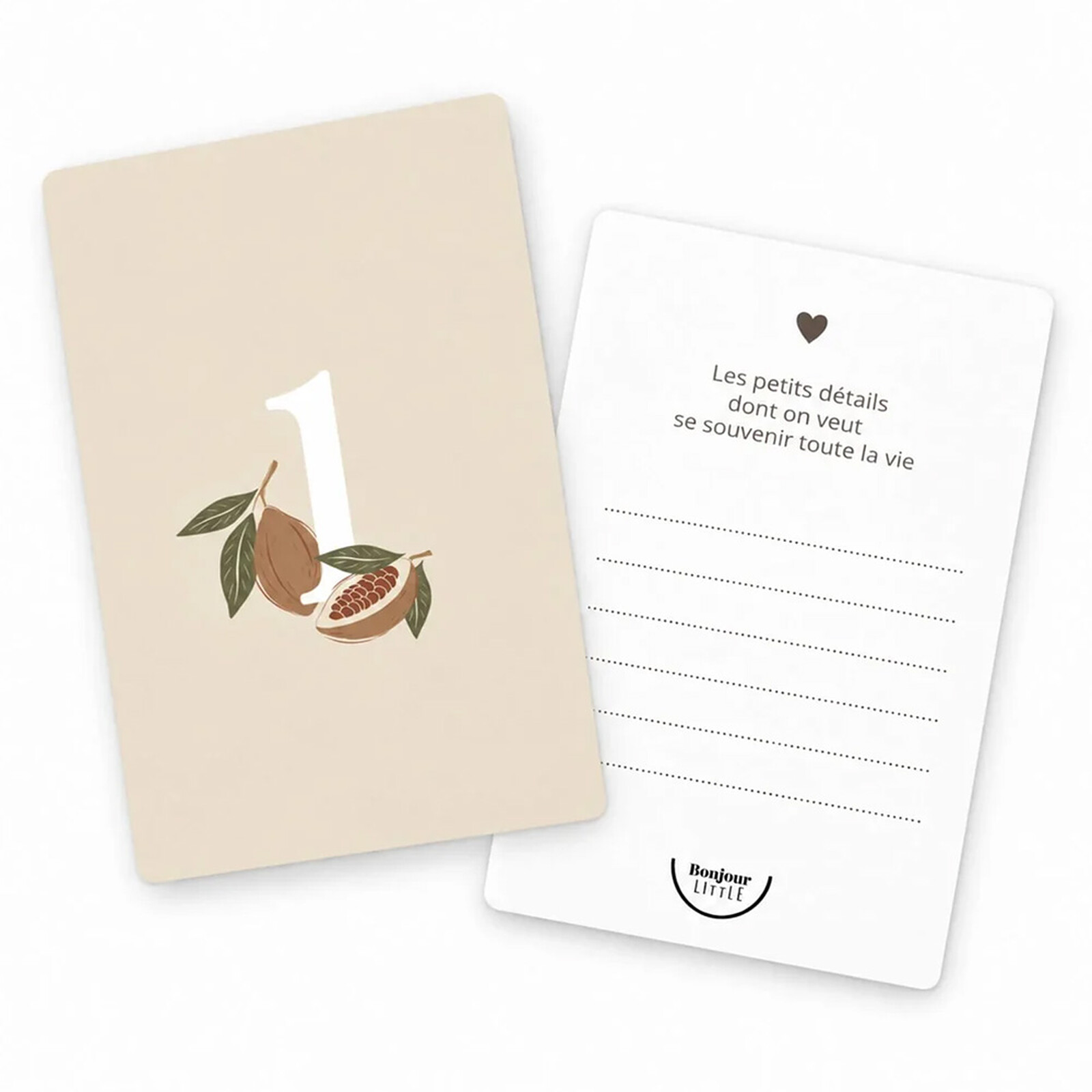 Carte Etapes - Motifs Bonjour Little