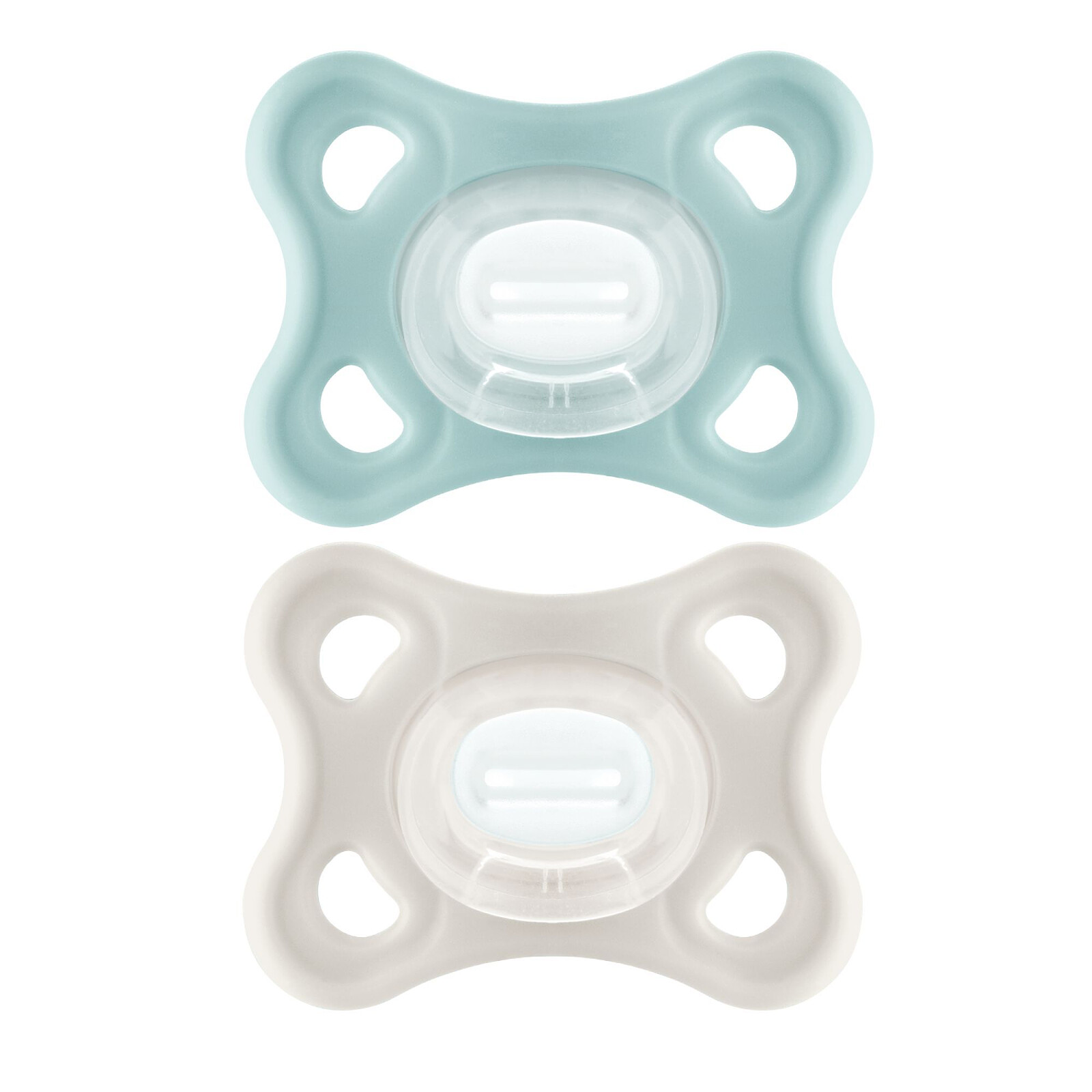 Lot de 2 Sucettes Comfort Silicone Bleu - 2/12 Mois MAM