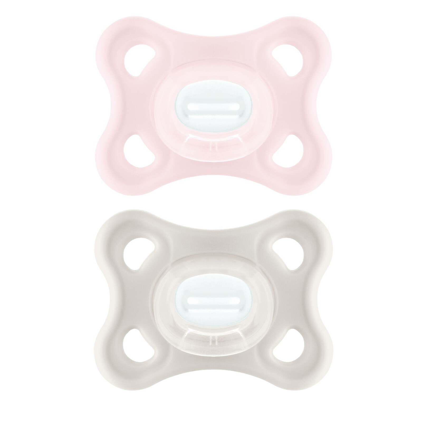 Lot de 2 Sucettes Comfort Silicone Rose - 2/12 Mois MAM