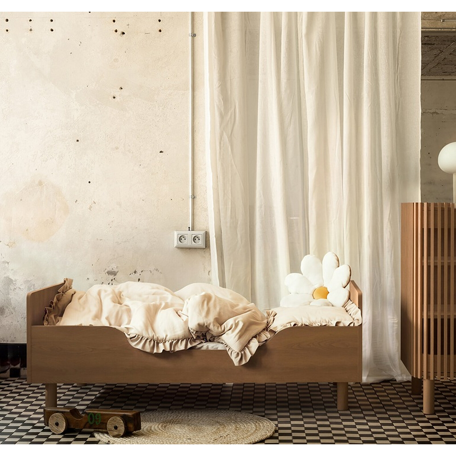 Lit Bébé Evolutif Tokyo Chêne Caramel - 140 x 70 cm Nina Bien