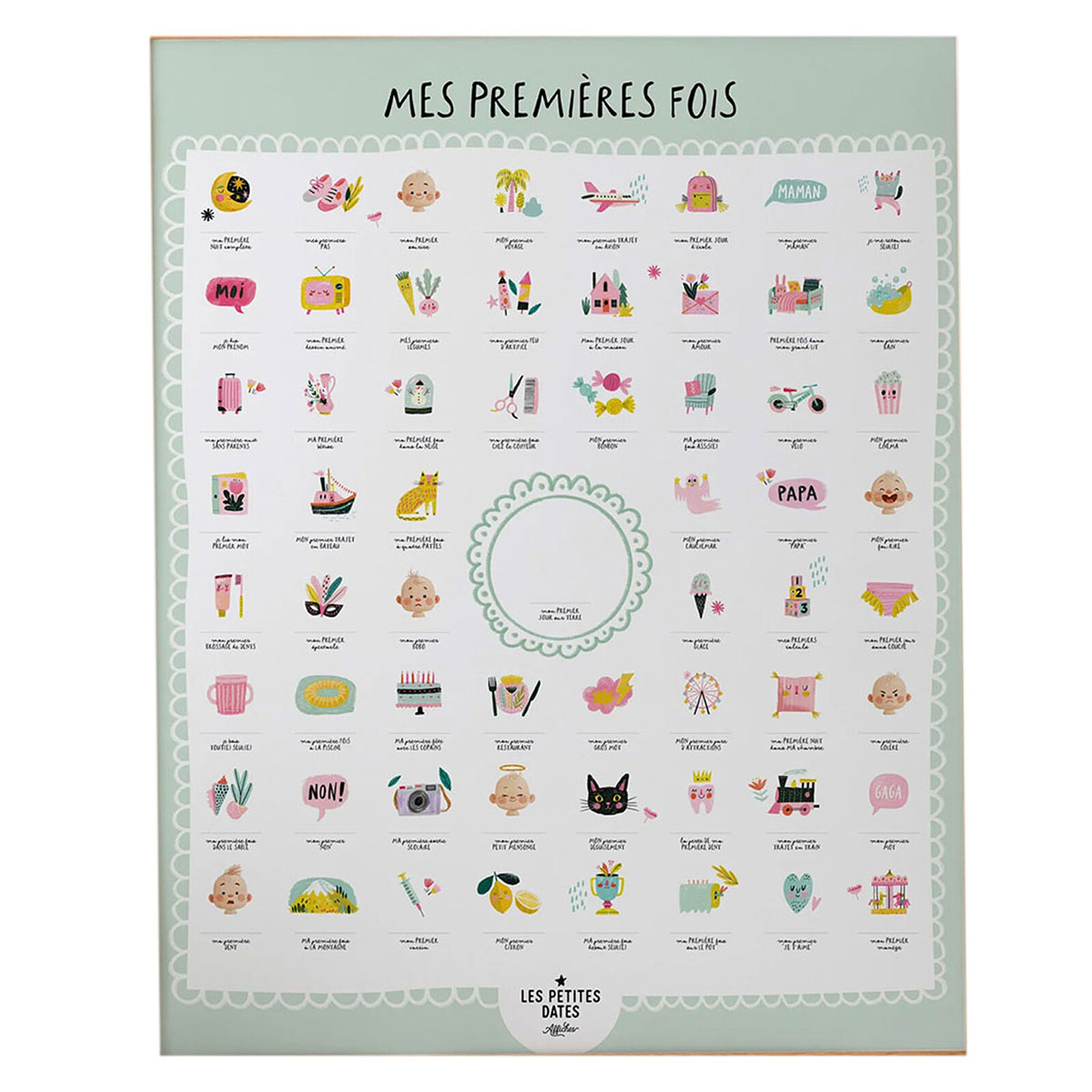 Affiche Mes Premières Fois Sunny - 50 x 40 cm  Les Petites Dates