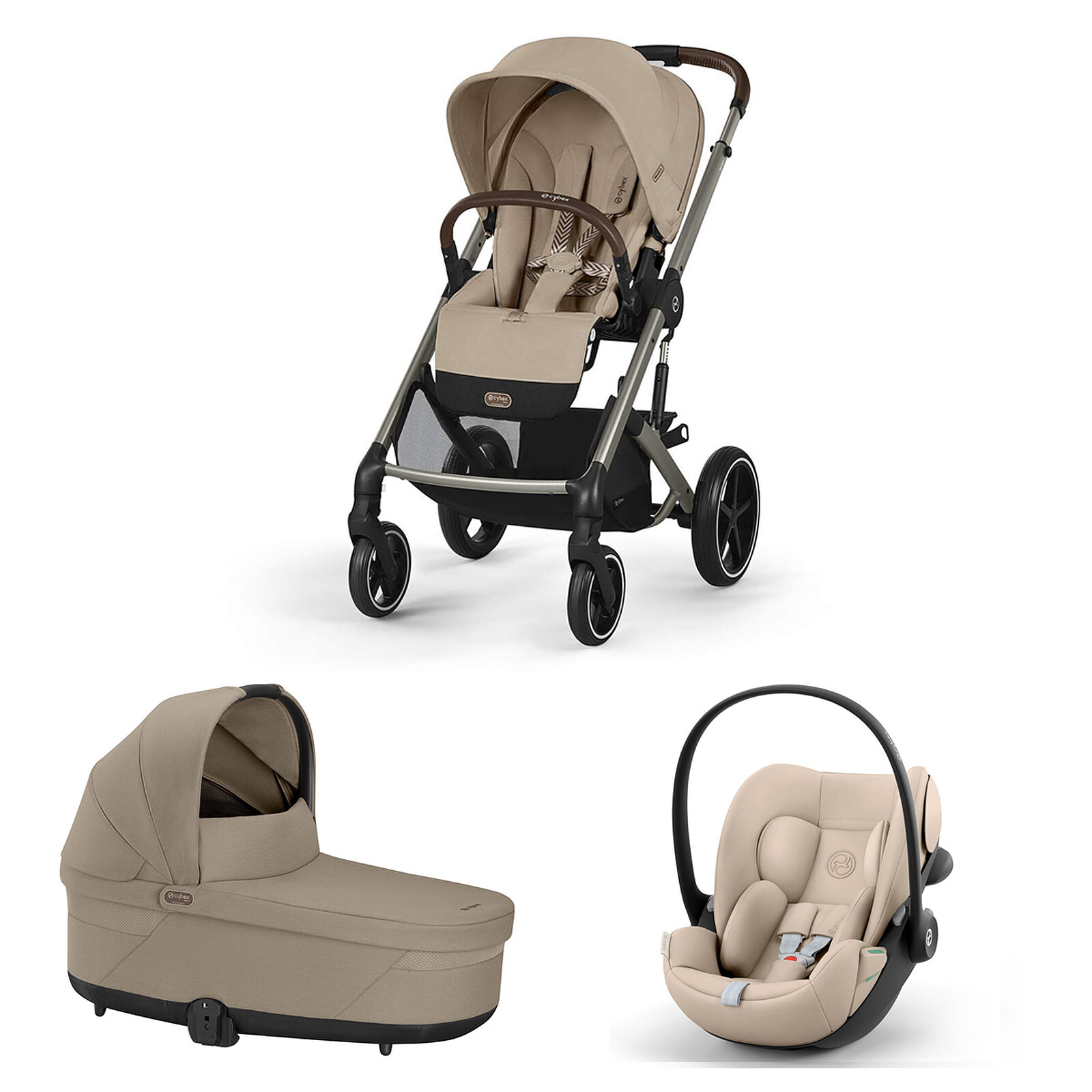 Poussette Trio Balios S Lux - Almond Beige Cybex