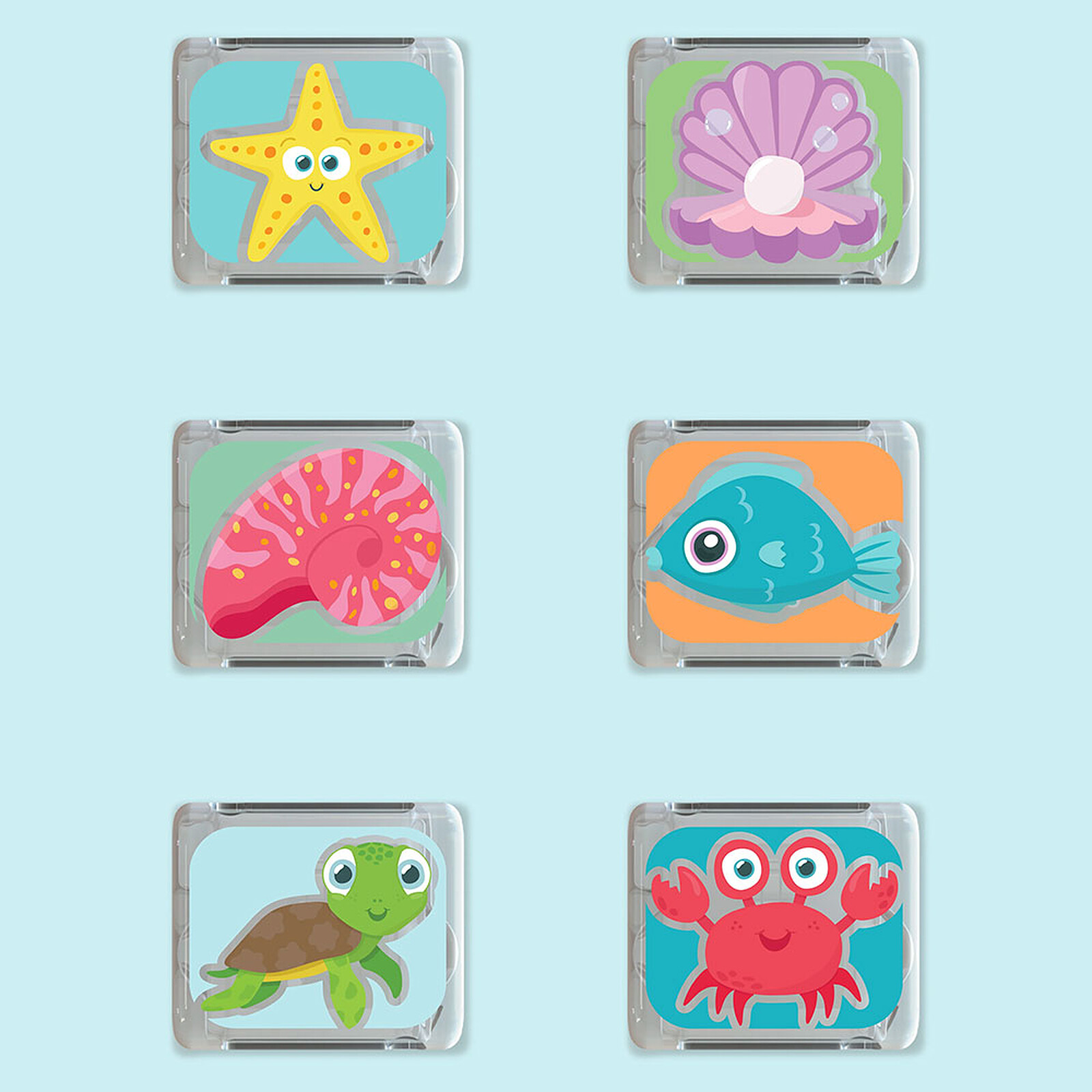 Avis Lot de 6 Cubes Lumineux - Océan