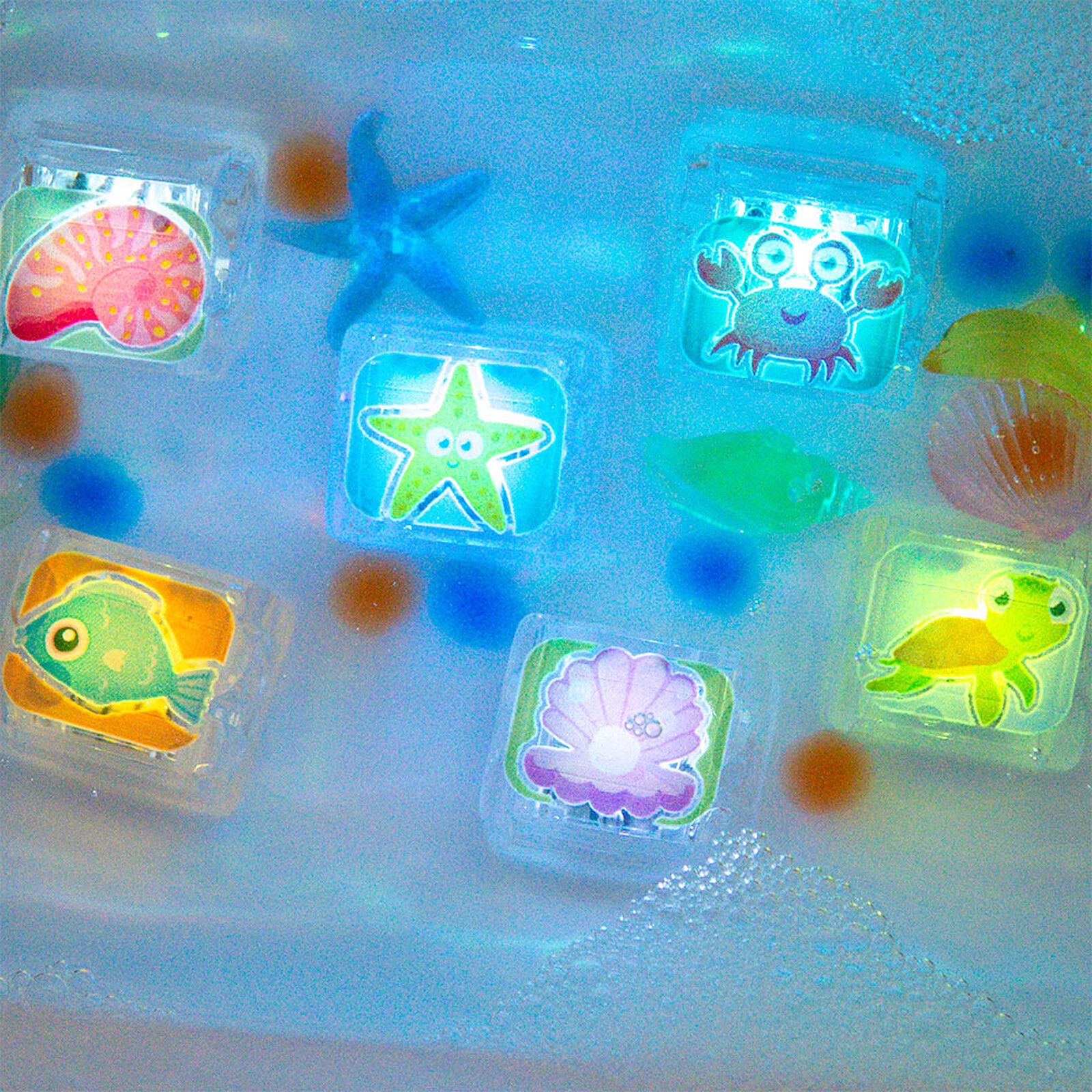 Lot de 6 Cubes Lumineux - Océan Glo Pals