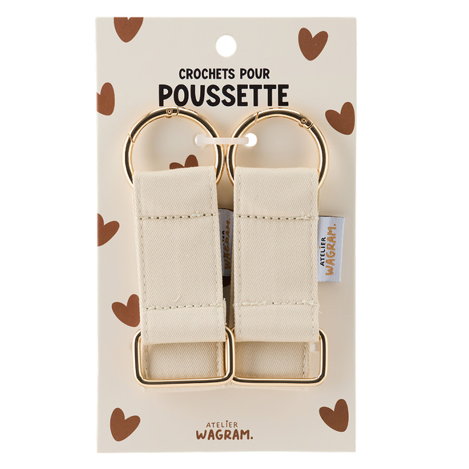 Crochets pour Poussette - Beige Sable Atelier Wagram