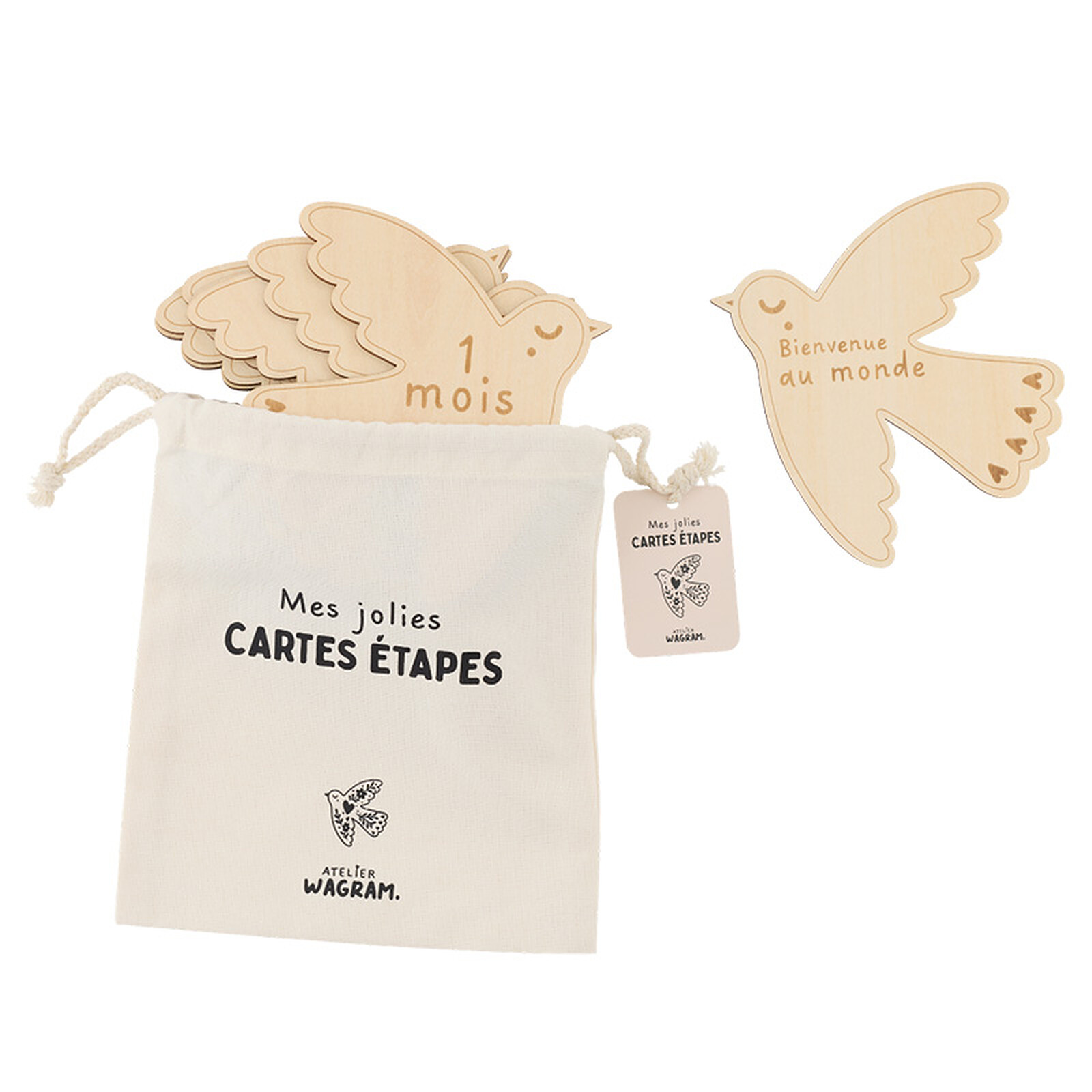 Cartes Etape Bois - Colombe Atelier Wagram