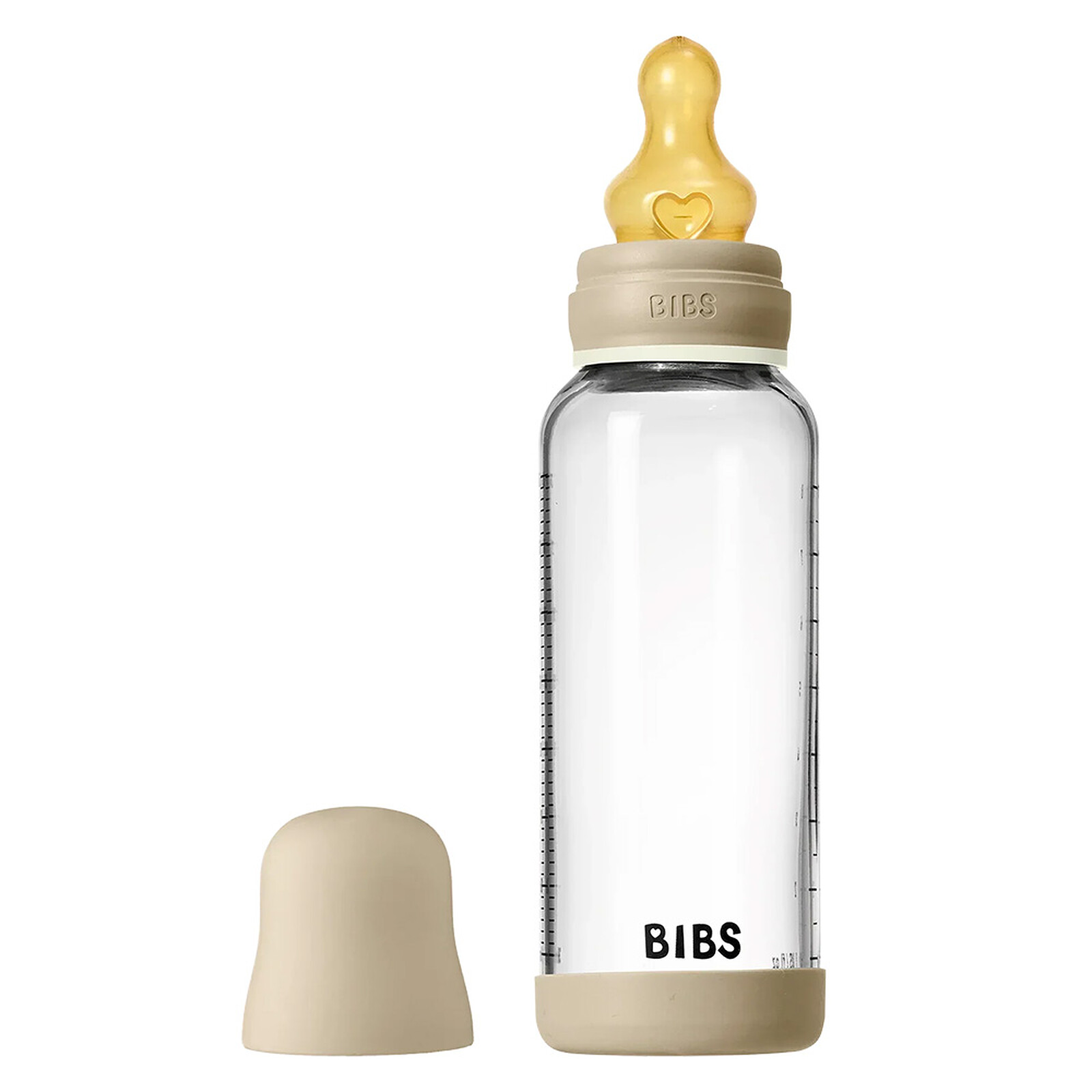 Avis Biberon en Verre Glow Tétine Caoutchouc Naturel Vanilla - 240 ml