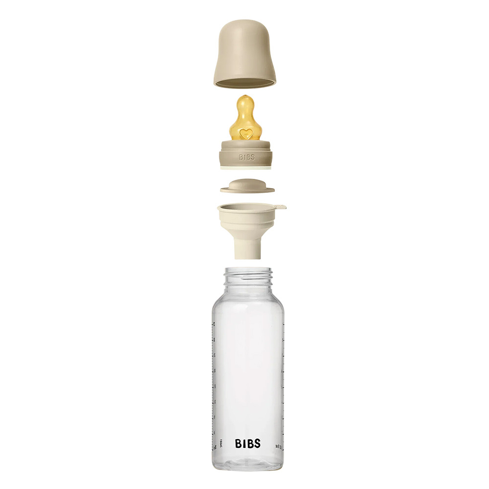 Biberon en Verre Glow Tétine Caoutchouc Naturel Vanilla - 270 ml Bibs
