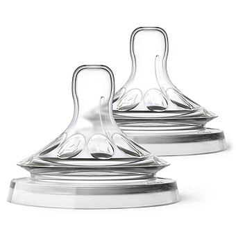 Lot de 2 Tétines Natural 4 Trous - Débit Rapide Philips Avent