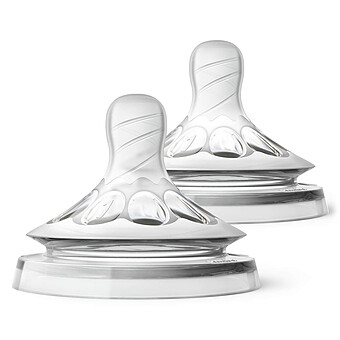 Lot de 2 Tétines Natural 1 Trou - Débit Nouveau-né Philips Avent
