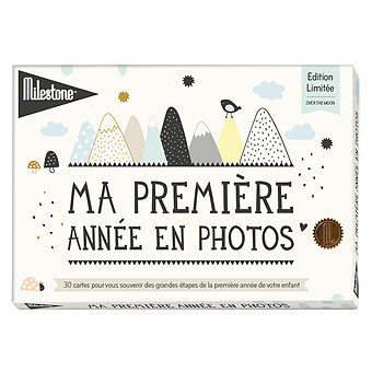 Cartes Ma Première Année en Photos - Over the Moon Milestone