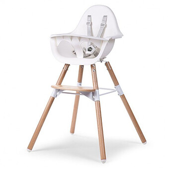 Chaise Haute Evolu 2 - Blanc et Naturel Childhome