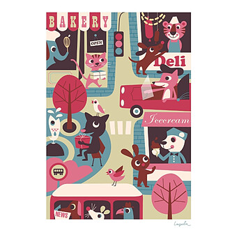 Affiche La Ville par Ingela P. Arrhenius Omm Design