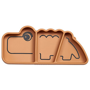 Assiette Silicone - Croco Moutarde Done by Deer