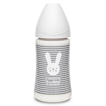 Biberon Rayé Gris - 270 ml Suavinex