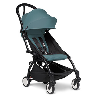 Poussette Compacte YOYO² 6+ Chassis Noir - Aqua BABYZEN