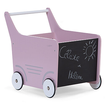 Chariot de marche en Bois - Rose Childhome