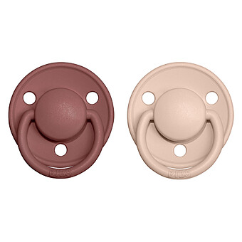 Lot de 2 Tétines de Luxe Woodchuck & Blush - Taille Unique Bibs
