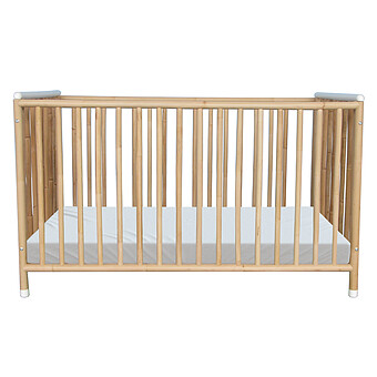 Lit Bébé en Rotin Tethys Naturel - 60 x 120 cm Théo