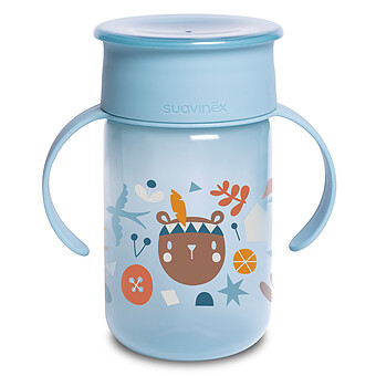 Tasse d'Apprentissage 360° Into the Forest Bleu - 340 ml Suavinex