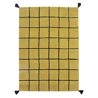 Tapis Quadrillage Moutarde - 120 x 170 cm Lilipinso