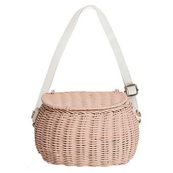 Panier en Rotin Mini Chari - Rose Olli Ella