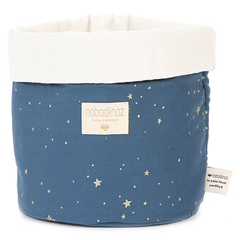 Panier de Rangement Panda - Gold Stella & Night Blue Nobodinoz