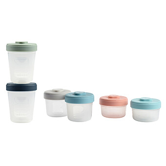 Lot Intégral de 6 Portions Clip 90 150 et 250 ml - Multicolore BÉABA