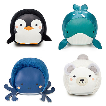 Set de 4 Balles Doudou Les Dooballs - Océan