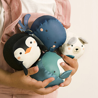 Set de 4 Balles Doudou Les Dooballs - Océan