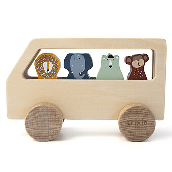 Bus en Bois Animaux Trixie Baby