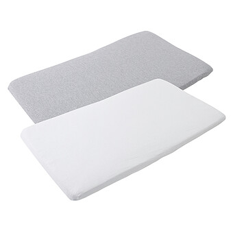 Lot de 2 Draps Housse Iris Blanc et Gris - 52 x 91 cm Maxi-Cosi