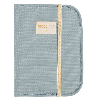 Protège-carnet de Santé Poema Honey Comb - Stone Blue Nobodinoz