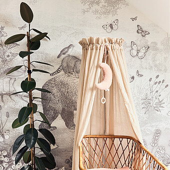 Support de Ciel de Lit Blanc - 155 cm