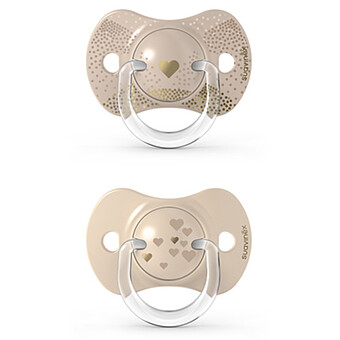 Lot de 2 Sucettes Symétriques SX Pro Spread Joy Doré - 6/18 Mois Suavinex