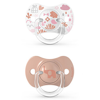 Lot de 2 Sucettes Symétriques SX Pro Memories Rose Corail - 6/18 Mois