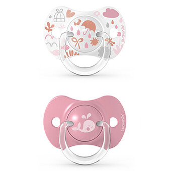 Lot de 2 Sucettes Symétriques SX Pro Memories Rose - 18 Mois + Suavinex